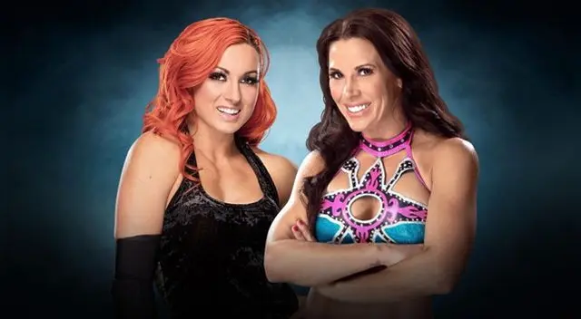 En WWE Elimination Chamber 2017, Becky Lynch vs. Mickie James. En WWE Elimination Chamber 2017, Becky Lynch vs. Mickie James.