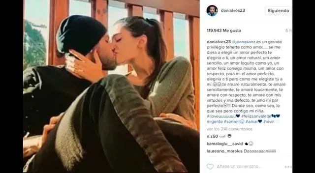 Dani Alves y su esposa 