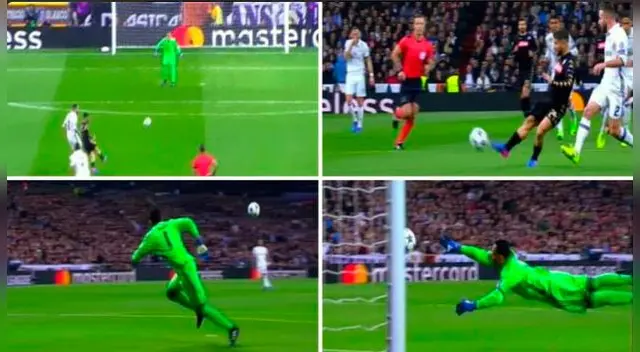 El arquero Keylor Navas vendió cara su exceso de confianza, tras un buen tiro de Luca Insigne.