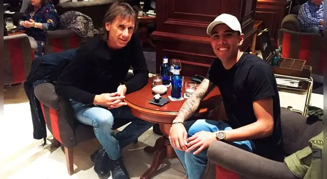 Ricardo Gareca y Sergio Peña durante su reunión en España. Ricardo Gareca y Sergio Peña durante su reunión en España.