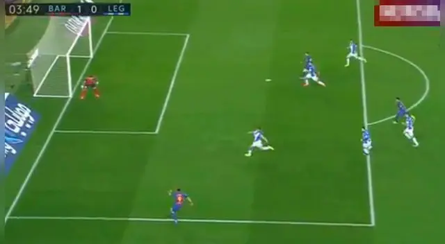 En el Barcelona vs. Leganés, Lionel Messi metió un golazo con ayuda de Luis Suárez y Neymar.