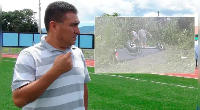 Unión Comercio: presidente Freddy Chávez sufrió accidente automovilístico en carretera Belaunde Terry Unión Comercio: presidente Freddy Chávez sufrió accidente automovilístico en carretera Belaunde Terry