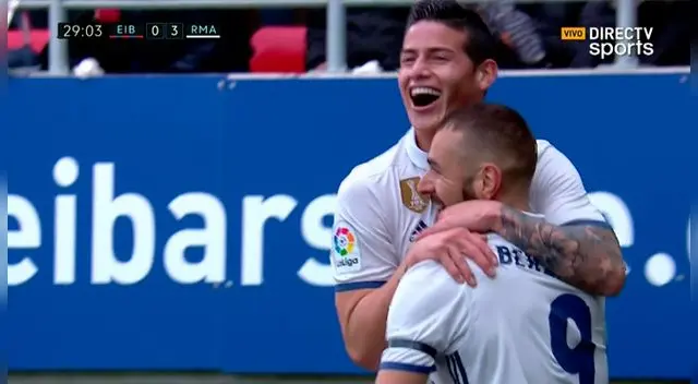 James Rodríguez prácticamente sentencia el partido en el Municipal de Ipurua. 