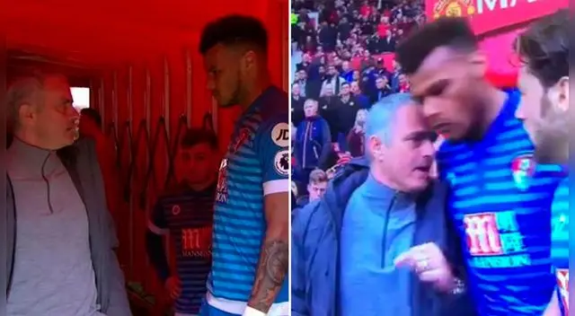 José Mourinho le reclamó a Mings en el el túnel del vestuario durante el entretiempo. José Mourinho le reclamó a Mings en el el túnel del vestuario durante el entretiempo.