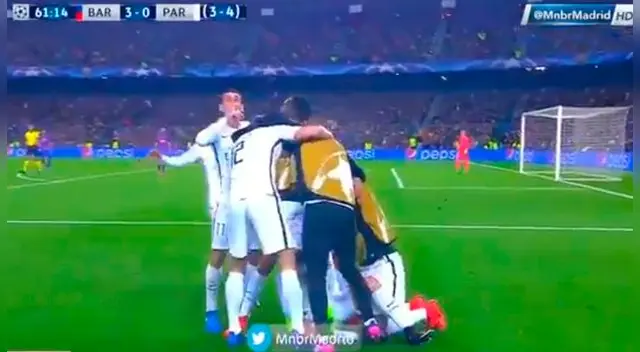 En el Barcelona vs PSG, Ángel Di María hizo un gesto de silencio hacia los hinchas del Camp Nou.