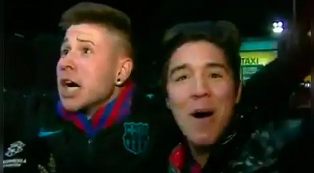 La reacción de dos hinchas del Barcelona que se fueron antes de la remontada La reacción de dos hinchas del Barcelona que se fueron antes de la remontada