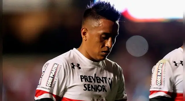 Christian Cueva durante un partido del Sao Paulo. Christian Cueva durante un partido del Sao Paulo.