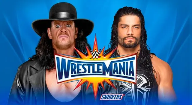 The Undertaker vs. Roman Reigns en Wrestlemania 33. The Undertaker vs. Roman Reigns en Wrestlemania 33.