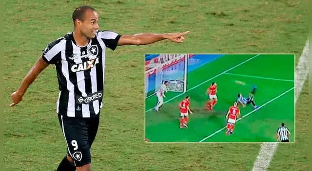 Roger, del Botafogo, anota golazo de chalaca a Estudiantes. Roger, del Botafogo, anota golazo de chalaca a Estudiantes.