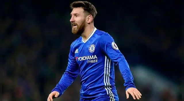 Lionel Messi posando con la camiseta del Chelsea. Fuente: Goal.com Lionel Messi posando con la camiseta del Chelsea. Fuente: Goal.com