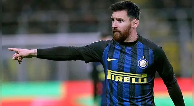 Lionel Messi posando con la camiseta del Inter de Milán. Fuente: Goal.com Lionel Messi posando con la camiseta del Inter de Milán. Fuente: Goal.com