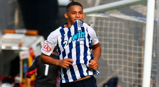 Kevin Quevedo celebra uno de sus goles a Juan Aurich. Kevin Quevedo celebra uno de sus goles a Juan Aurich.