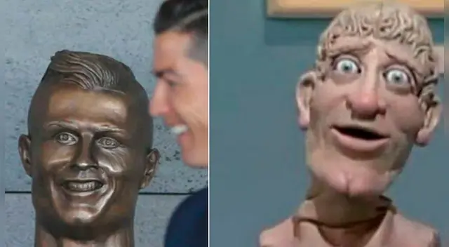 Cristiano Ronaldo fue víctima de "despiados" memes tras develarse un busto suyo en Portugal. Cristiano Ronaldo fue víctima de "despiados" memes tras develarse un busto suyo en Portugal.