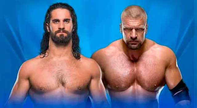 En WWE Wrestlemania 33, Triple H vs. Seth Rollins en un combate sin reglas. Fuente: WWE