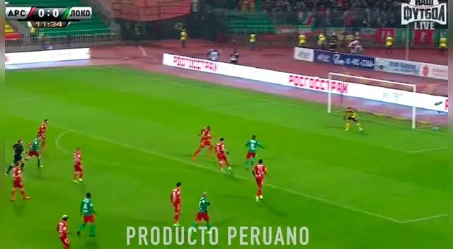 Jefferson Farfán se falló un gol sólo frente al arquero con el Lokomotiv.