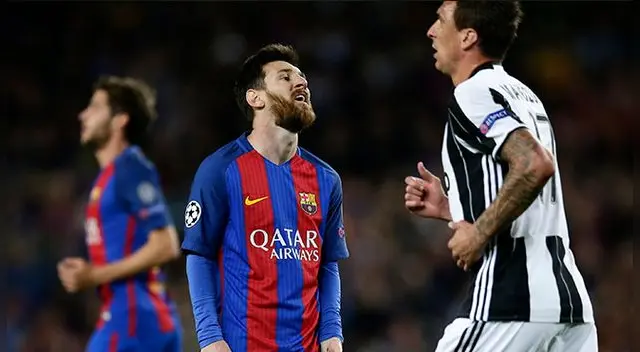 Lionel Messi se lamenta durante el Barcelona-Juventus. Lionel Messi se lamenta durante el Barcelona-Juventus.