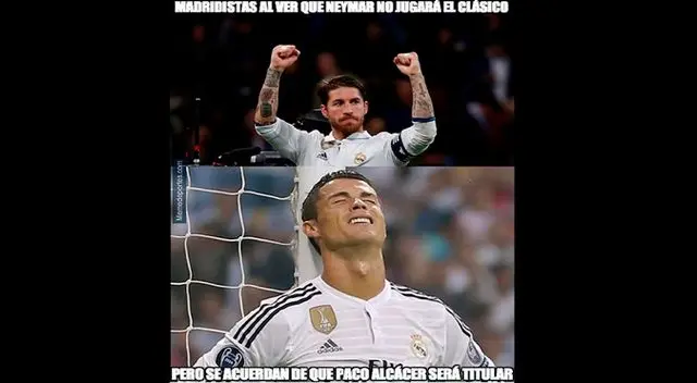 Memes del partidazo entre Real Madrid y Barcelona, por la Liga Santander. Fuente: Twitter Memes del partidazo entre Real Madrid y Barcelona, por la Liga Santander. Fuente: Twitter