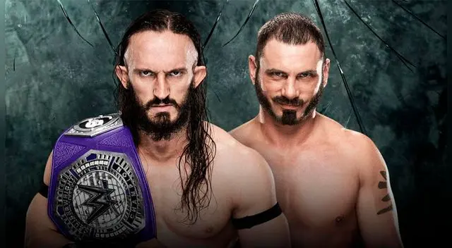 En el WWE Payback 2017, Neville vs. Austin Aries por el Campenato de la División Crucero. Fuente: WWE