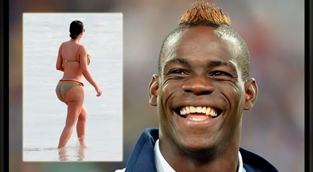 Mario Balotelli se burla del trasero de Kim Kardashian Mario Balotelli se burla del trasero de Kim Kardashian