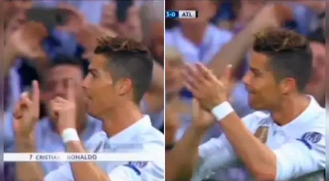 En el Real Madrid vs. Atlético Madrid, Cristiano Ronaldo hizo un curioso gesto en el tercer gol. En el Real Madrid vs. Atlético Madrid, Cristiano Ronaldo hizo un curioso gesto en el tercer gol.