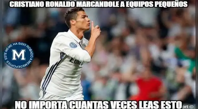Memes tras la goleada merengue y gran hat-trick de Cristiano Ronaldo Memes tras la goleada merengue y gran hat-trick de Cristiano Ronaldo