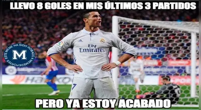 Memes tras la goleada merengue y gran hat-trick de Cristiano Ronaldo
