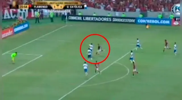 En el Flamengo vs. Católica, Paolo Guerrero convirtió un golazo.