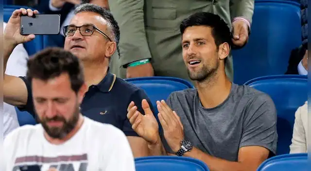 Novak Djokovic presente en el Juventus vs. Lazio.
