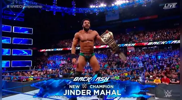 En WWE Backlash 2017, Jinder Mahal se coronó como nuevo campeón mundial.