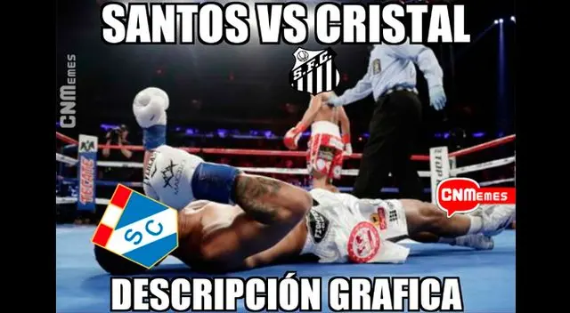 Infartantes memes de la derrota del Sporting Cristal por 4-0 ante Santos en Copa Libertadores. Fuente: Facebook Infartantes memes de la derrota del Sporting Cristal por 4-0 ante Santos en Copa Libertadores. Fuente: Facebook
