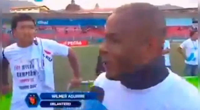Wilmer Aguirre declarando tras campeonar el Torneo de Verano con Melgar. Wilmer Aguirre declarando tras campeonar el Torneo de Verano con Melgar.