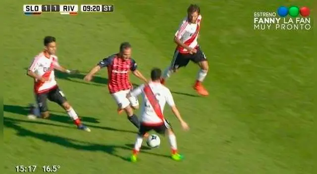 Fernando Belluschi supera con una huacha a "Nacho" Fernández. Fernando Belluschi supera con una huacha a "Nacho" Fernández.