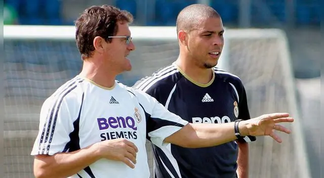 Fabio Capello y Ronaldo durante su etapa en el Real Madrid. Fabio Capello y Ronaldo durante su etapa en el Real Madrid.