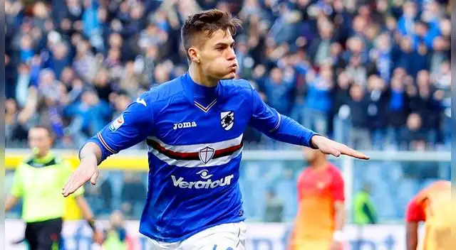 Patrik Schick celebra un gol con la Juventus.