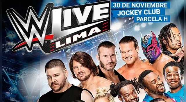 WWE Lima se desarrollará este 30 de noviembre en el Jockey Club. WWE Lima se desarrollará este 30 de noviembre en el Jockey Club.