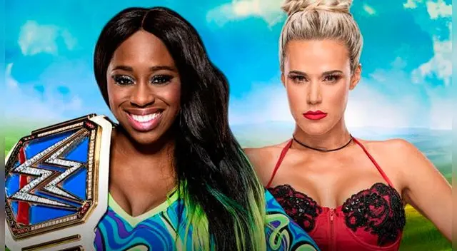 WWE Money in the Bank 2017. Naomi ante Lana por el campeonato en parejas de la marca de SmackDown Live. Foto WWE.