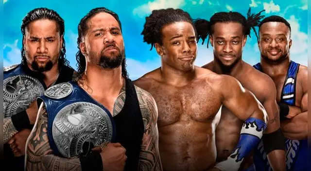 WWE Money in the Bank 2017. The Usos y The New Day por el campeonato en parejas de SmackDown Live. Foto WWE.