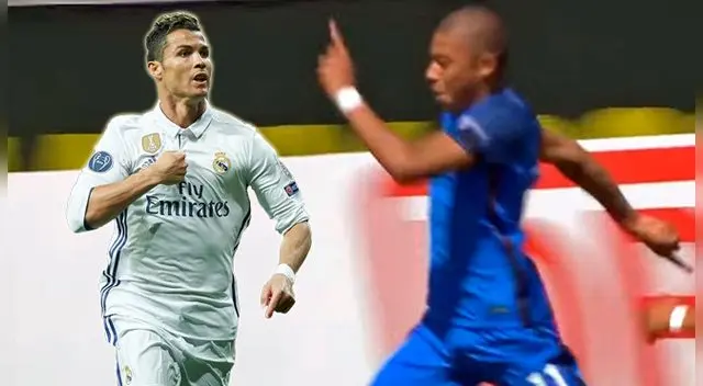 Kylian Mbappé celebra un gol a lo Cristiano Ronaldo.