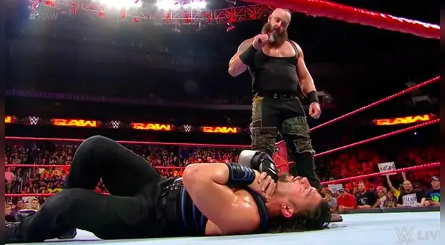 En WWE Raw, Roman Reigns perdió con Samoa Joe y recibió una paliza a manos de Braun Strowman.