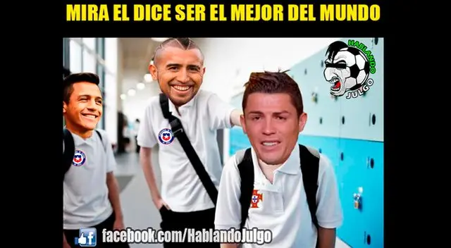 Memes de la derrota de Portugal en penales ante Chile por la Copa Confederaciones 2017. Foto: Internet. Memes de la derrota de Portugal en penales ante Chile por la Copa Confederaciones 2017. Foto: Internet.