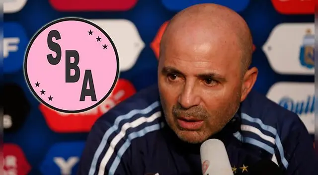 Jorge Sampaoli durante su presentación como DT de la Selección Argentina.