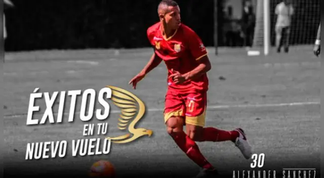Alexander Sánchez se desligó del Águilas Doradas