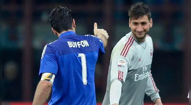 Gianluigi Buffon le dio un consejo a Gianluigi Donnarumma.