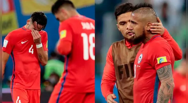 El desolador llanto de Arturo Vidal y Gonzalo Jara tras perder la final de la Copa Confederaciones [VIDEO] 