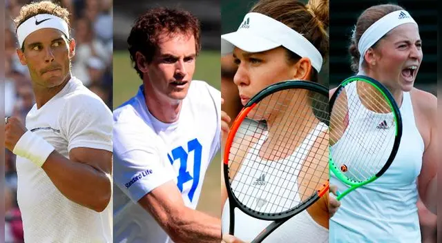 Rafael Nadal, Andy Murray, Simona Halep y Ostapenko Rafael Nadal, Andy Murray, Simona Halep y Ostapenko