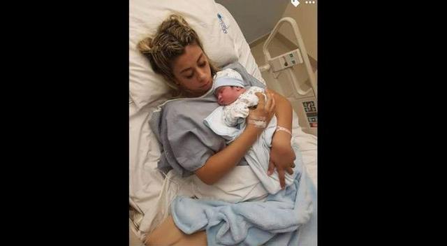 La novia de Pedro Gallese y su nuevo heredero. La novia de Pedro Gallese y su nuevo heredero.