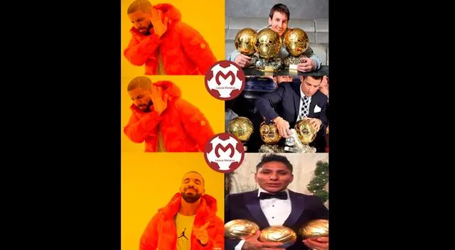 Raúl Ruidíaz y sus viertidos memes en Facebook por su coronación en el Balón de Oro de la Liga MX. Fuente: Facebook