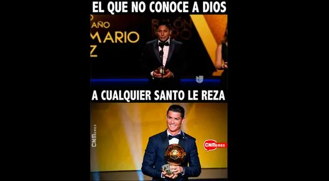 Raúl Ruidíaz y sus viertidos memes en Facebook por su coronación en el Balón de Oro de la Liga MX. Fuente: Facebook