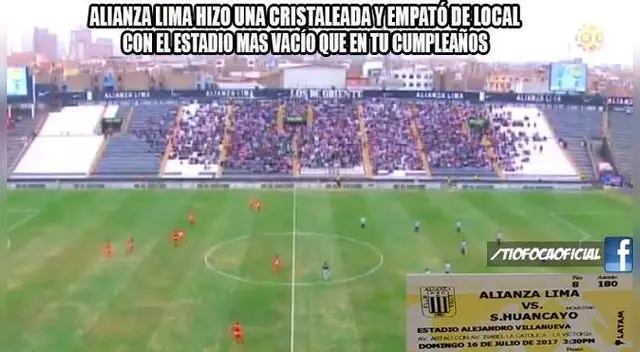 Alianza Lima igualó 3-3 frente a Sport Huancayo y miles de memes se viralizaron. Alianza Lima igualó 3-3 frente a Sport Huancayo y miles de memes se viralizaron.