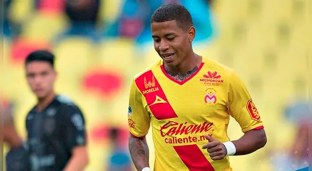 Andy Polo durante el partido de Morelia ante Monterrey.